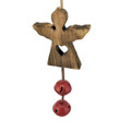 Hanging Christmas Ornament with double round bell - ANGEL - 30cm