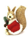 Beautifully Designed and Hand Made Christmas Squirrel Wearing Knitted Jumper - 22cm