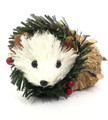 Beautifully Designed and Hand Made Christmas Hedgehog With Wreath - 15cm wide