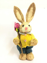 35cm Bunny with Butterfly net - Yellow - Male