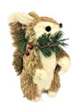 Beautifully Designed and Hand Made Christmas Squirrel With Christmas Wreath - 22cm