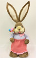 65cm BRISTLESTRAW RABBIT EASTER BUNNY WITH BALLOONS PINK FEMALE