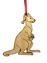 Gorgeous Aussie Kangaroo - Wooden Christmas Tree Ornament - 10cm high