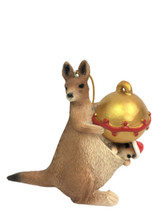 Gorgeous Aussie Kangaroo with Bauble - Resin Christmas Tree Ornament 10-12cm