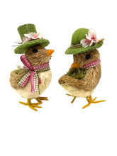 Beautifully Handcrafted, Handmade and all Natural set of 2 classy Chicks.    Perfect for something different!