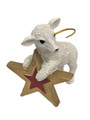 Gorgeous Lamb with Christmas Star - Resin - 8-10cm