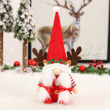 Gorgeous Christmas Elf / Gnome -  With Reindeer Antlers - 35cm (2 colours available Red, Green)