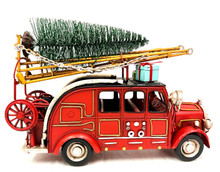 Gorgeous, Stunning Aussie Christmas Antique Red Fire Engine , with Presents on top. It looks amazing!!! What a great Christmas Decoration