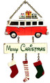 Gorgeous Classic Combi Christmas Sign - Red and Green - 16cm