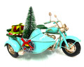 Gorgeous, Stunning Aussie Christmas Motorbike and sidecar , with Tree and Presents. It looks amazing!!! What a great Christmas Decoration 19cm