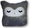Decorative pillow with sleeping owl applique.