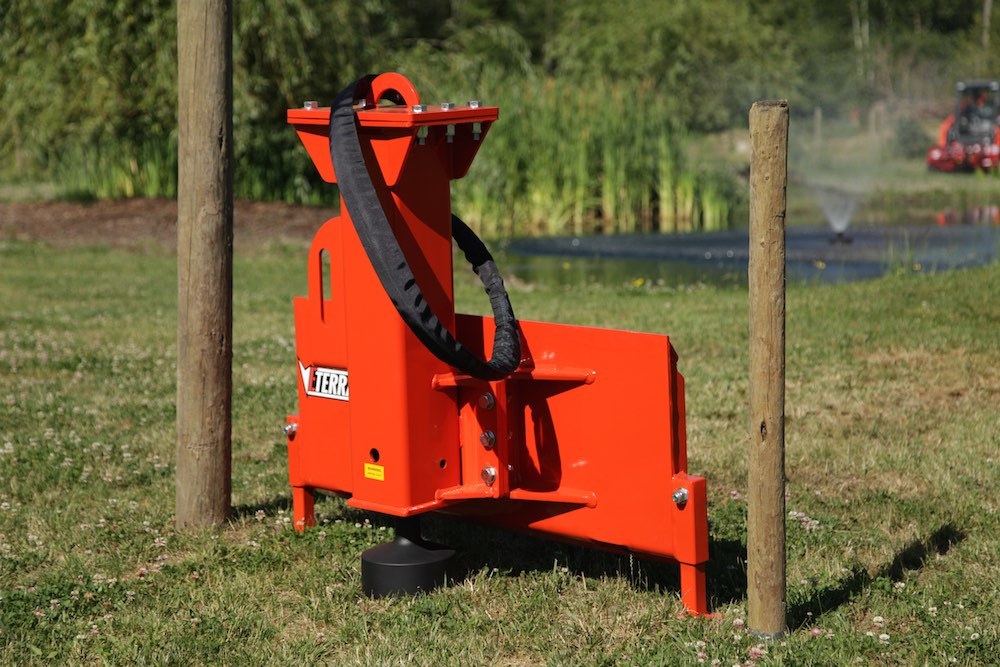 How to Install Fence Posts with a Breaker Style Post Driver Skid