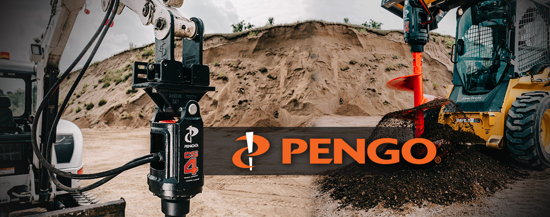 Skid Steer or Excavator Auger Attachments and Accessories from Pengo Attachments