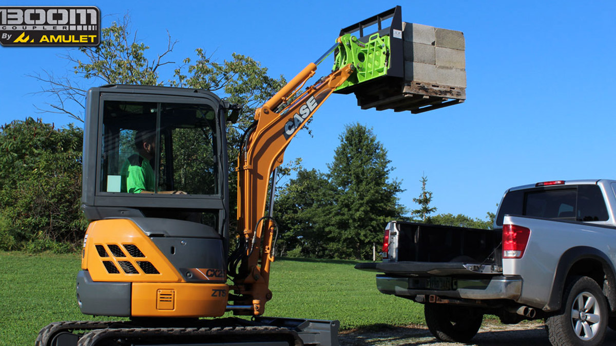 XBoom Mount Skid Steer Attachments On Your Mini Excavator! Skid