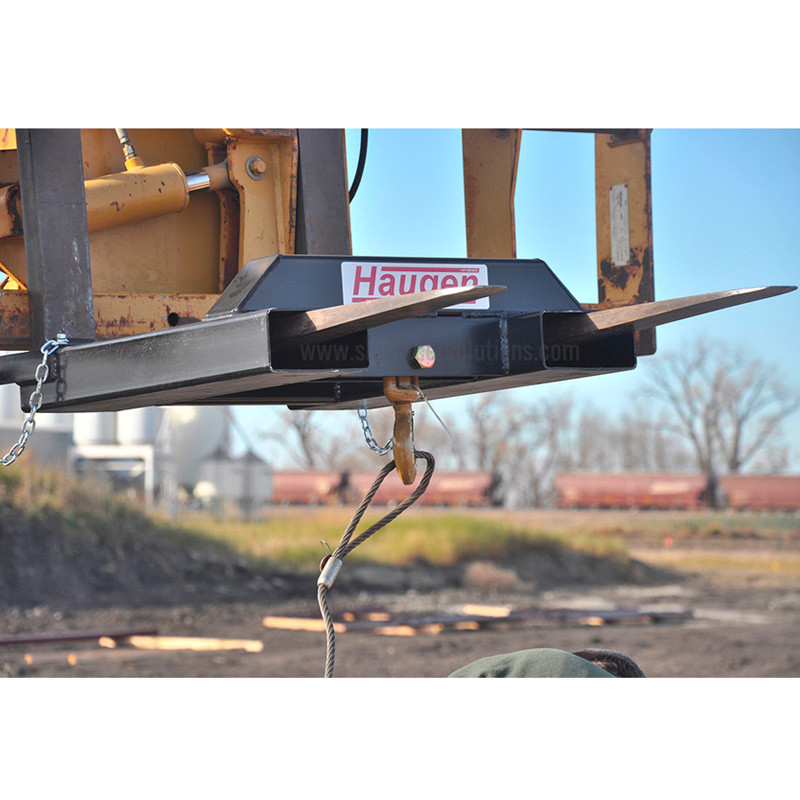 Haugen Fork Mounted Swivel Hook Attachment Skid Steer Solutions