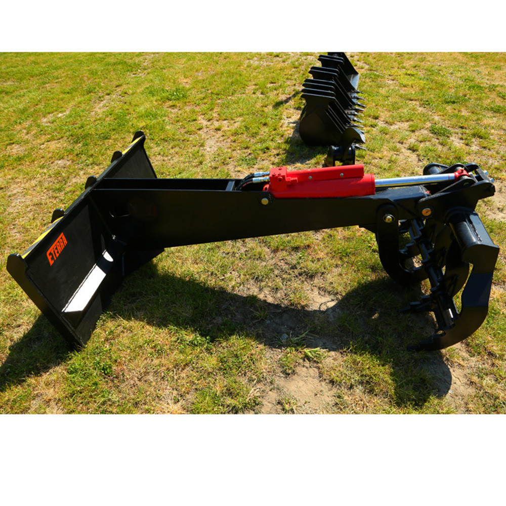 Eterra Skid Steer Fixed Backhoe with Grapple Rake Skid Steer Solutions