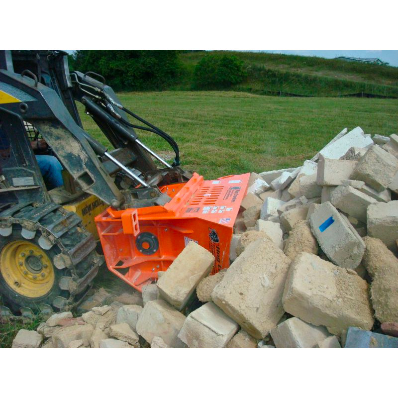 Skid Steer Concrete Crusher Attachment Hog Crusher for Bobcat, Kubota