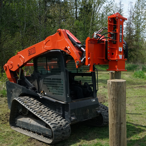 skid steer hydraulic post driver for sale