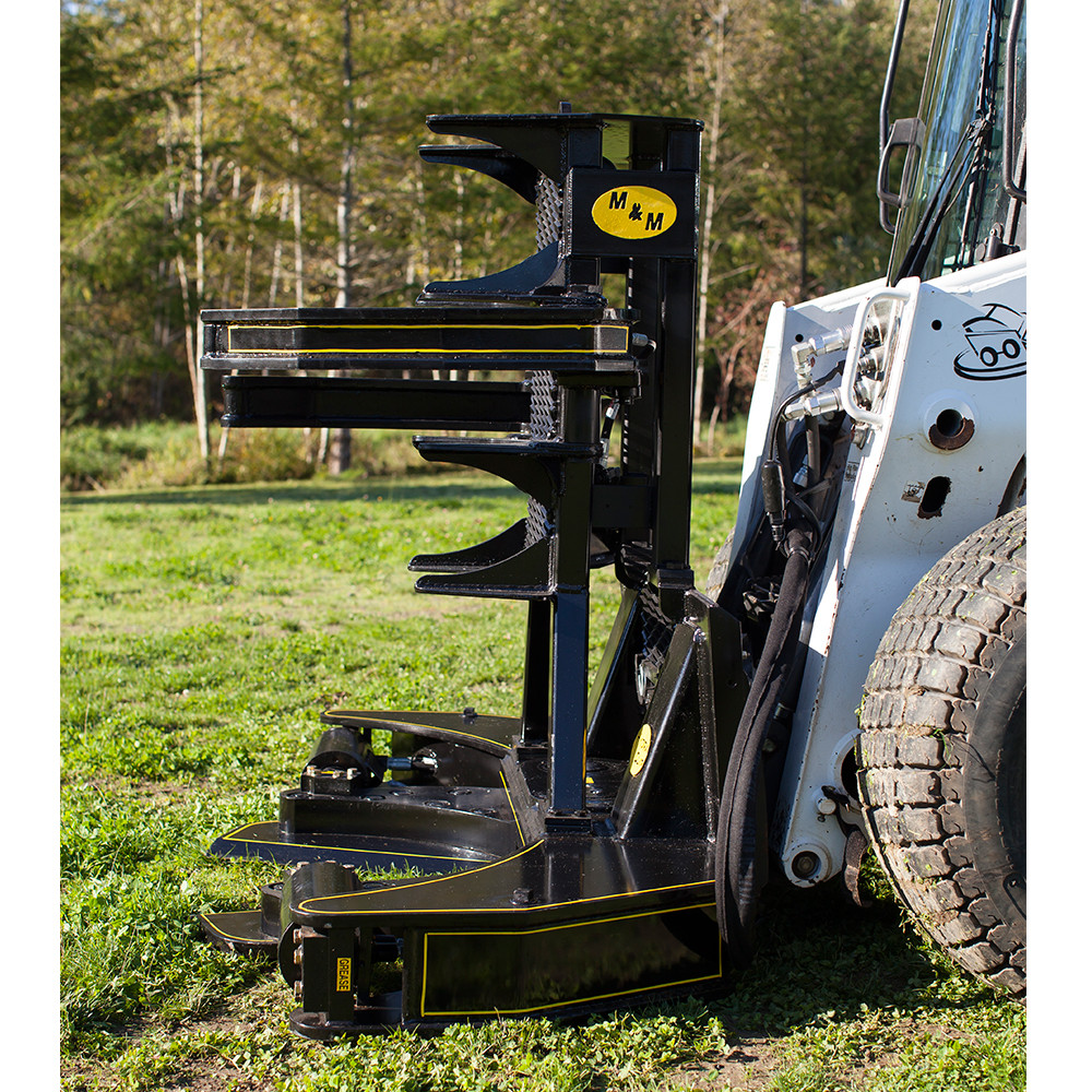 M&M HydraClip Tree Shear with Grapple Attachment Skid Steer Solutions
