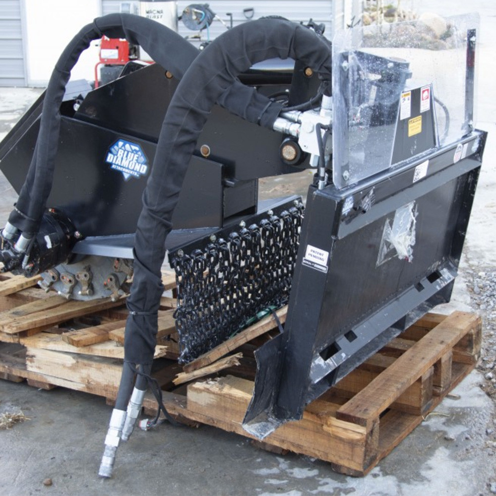 Used Blue Diamond Skid Steer Swing Arm Stump Grinder Attachment Skid