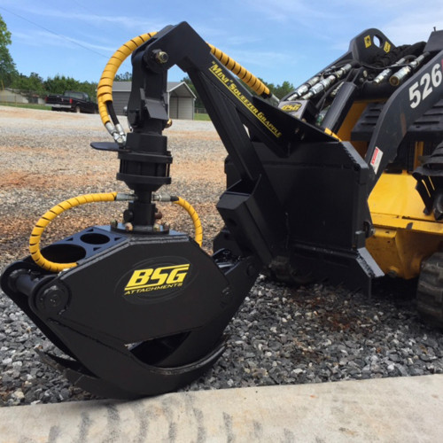 BSG Mini Skid Steer Rotating Log Grapple Attachment Skid Steer Solutions
