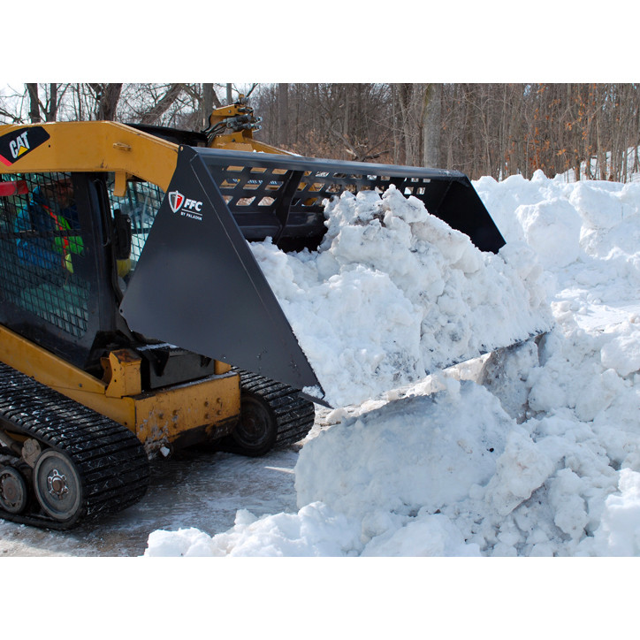 6/' RED SKID STEER SNOW PUSHER BOX//BOBCAT//KUBOTA//QUICK ATTACH//FREE SHIPPING