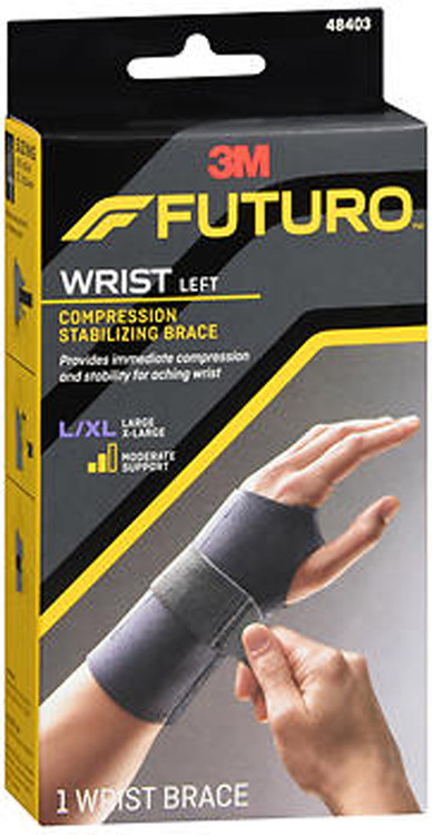 Futuro Compression Stabilizing Wrist Brace Left Moderate Support L/XL ...