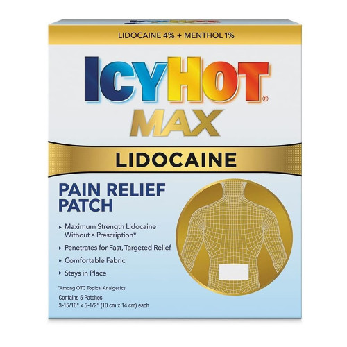 Icy Hot Lidocaine Patches Plus Menthol Max Strength 5 ct The Online