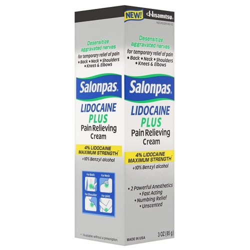 Salonpas Lidocaine Plus Pain Relieving Cream 3 oz The Online