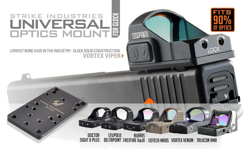 Strike Industries Universal Glock Red Dot Mount Wing Tactical