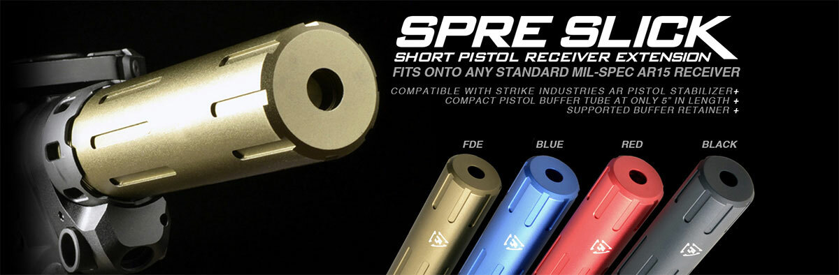 spre slick short pistol receiver extension banner