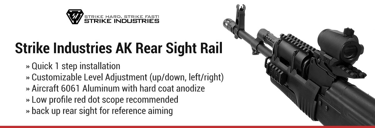 Strike Industries AK Rear Sight Rail
