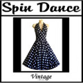 Spin Dance Full Circle Black and White Polka Dot Halter Dress