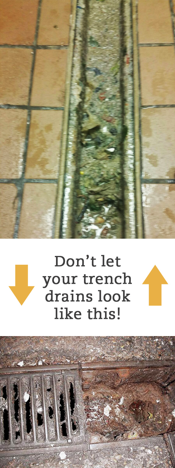 dirty trench drain