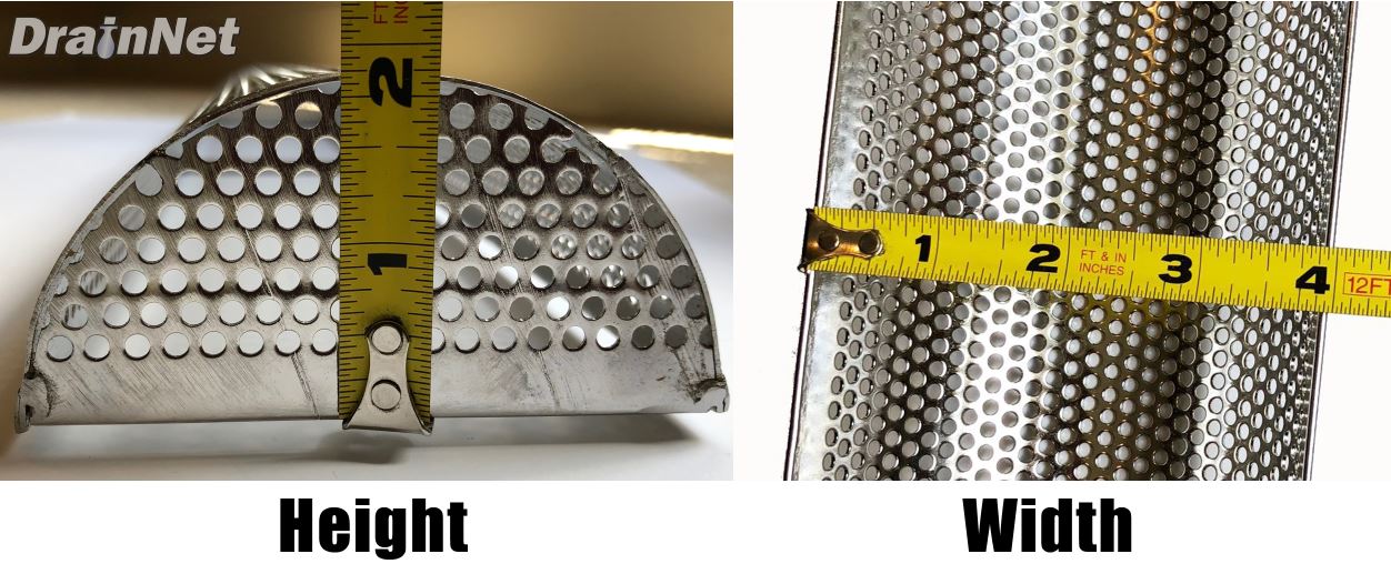 UShaped Trench Drain Scrap Commercial Strainer Basket