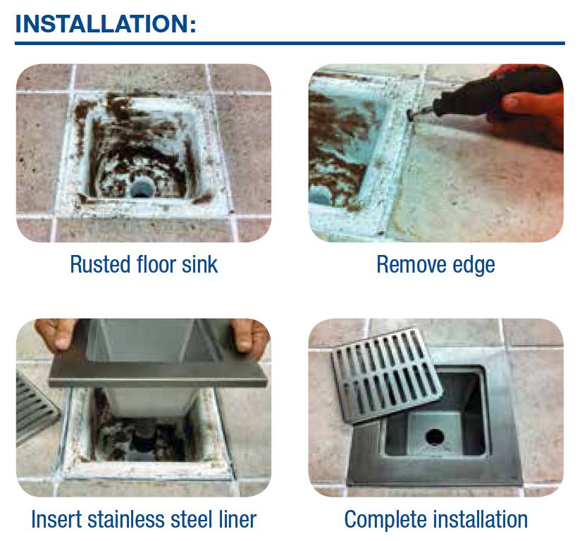 retrofit floor sink replacement