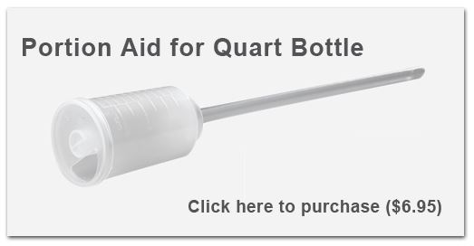 portion aid for quart bottle