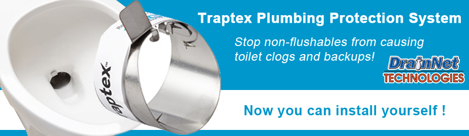 Traptex - stop non-flushables from causing toilet clogs