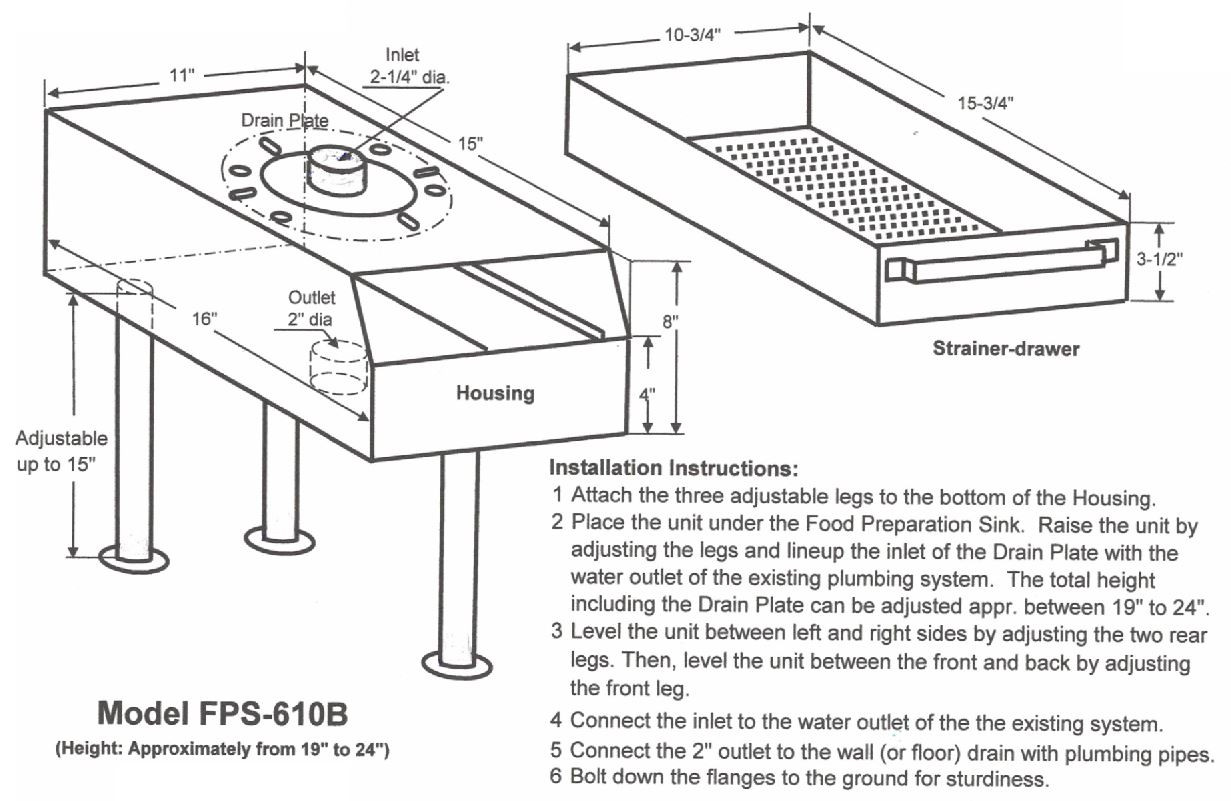 Garbage Disposal Drain Strainer (Standard) with Drain Plate