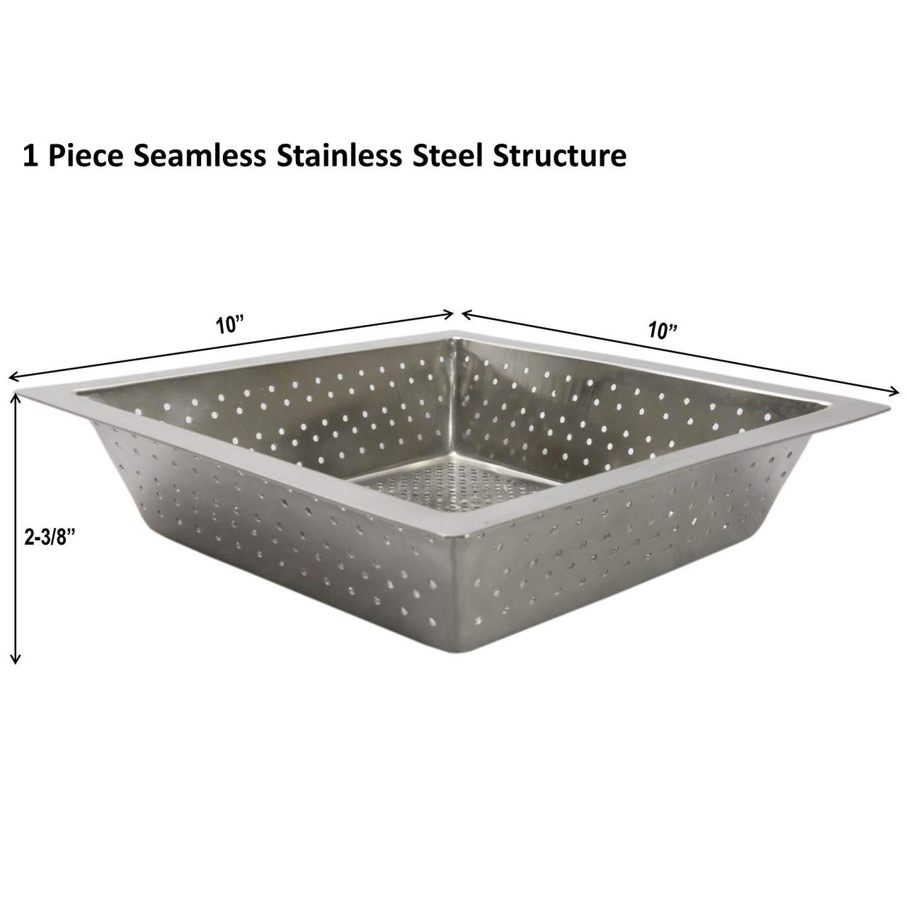 Stainless Steel Floor Sink Basket 10 X 10 X 3