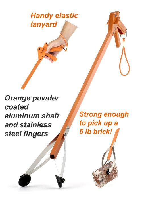 OrangeUTongs PRO 36" Trash Pickup Tool Technologies