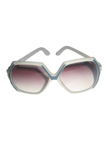 Made In Italy Grey Blue Vintage Eyewear Shades Sunglasses