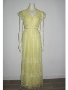 Vintage Yellow Lace Dress