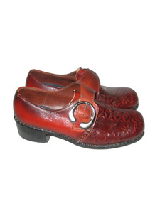 Vintage Rare High Shoes Shiny Crinkled Cognac Black Buckled Mary Jane Oxford Chunky Platform Heels Mod Disco Words Ray Ban Leather Shoes