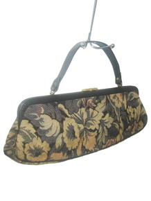Vintage Multi-color Floral Tapestry Large Statement Handbag