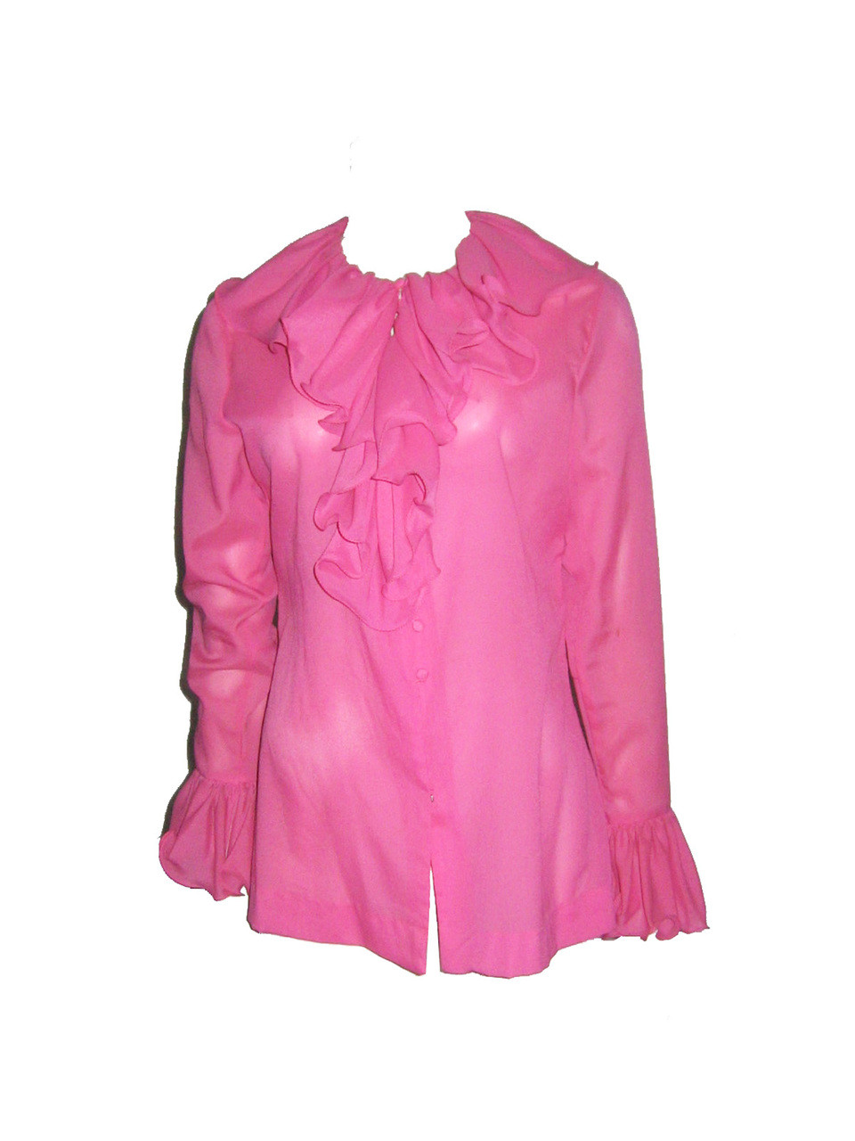 pink ruffle blouse