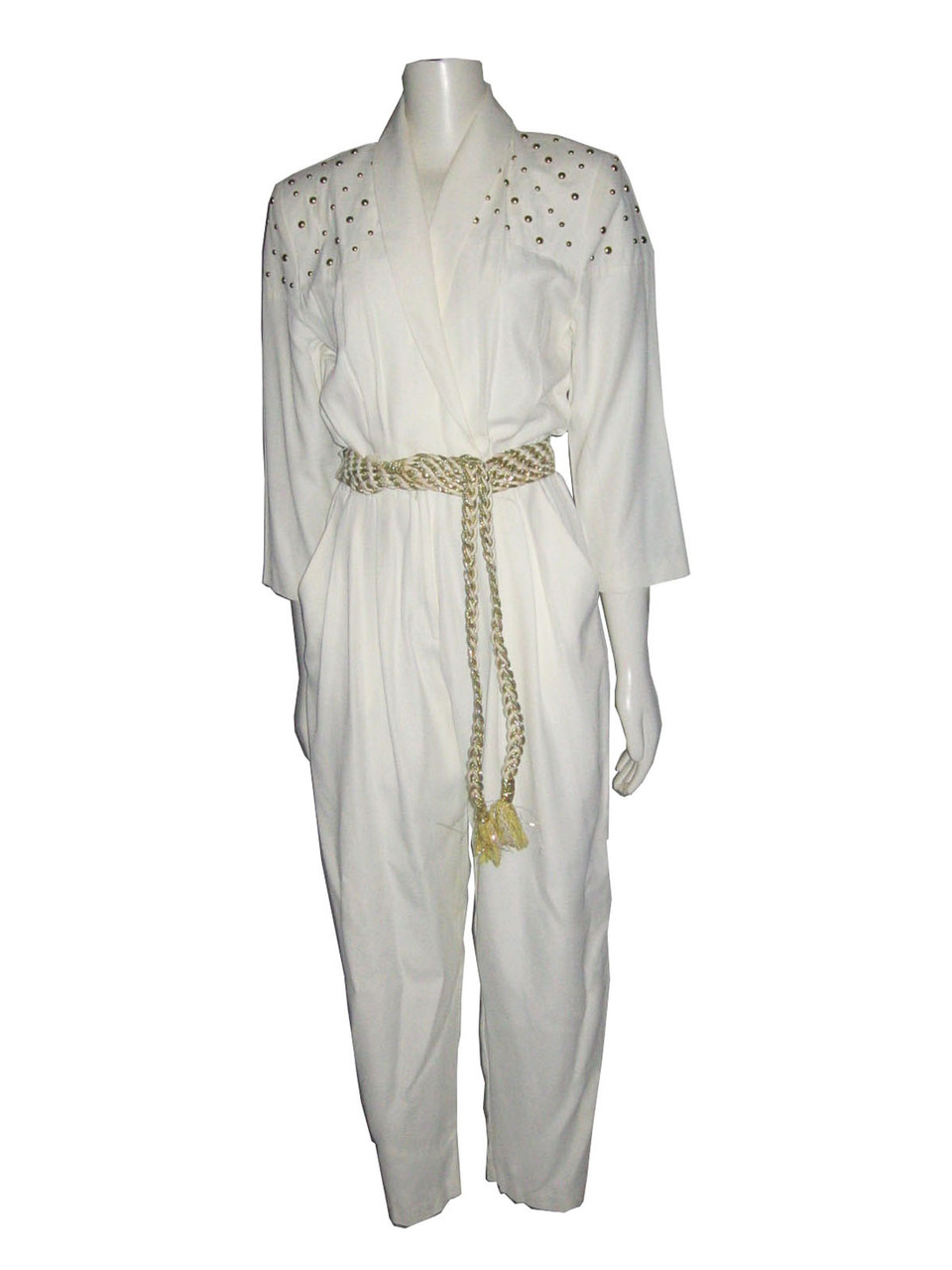 cream and gold jumpsuit
