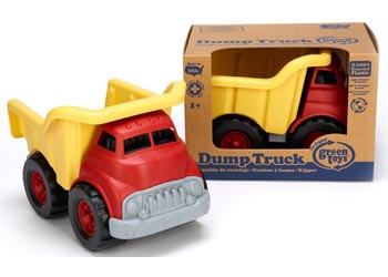 green toy dump truck