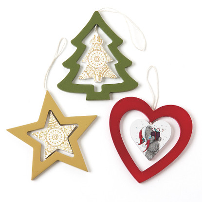 Set of 3 Me to You Bear Christmas Tree Decorations