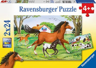 Ravensburger - World of Horses Puzzle 2x24pc RB08882-9